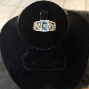 Sterling Silver Aquamarine Ring
